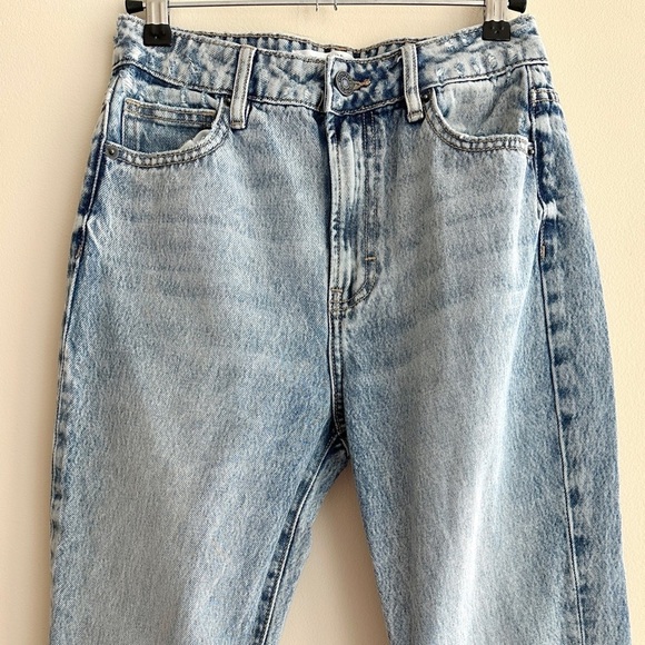 HIDDEN Light Blue Acid Wash Women's Front Slit Jeans, Denim Jeans, Size 24 - Picture 2 of 16